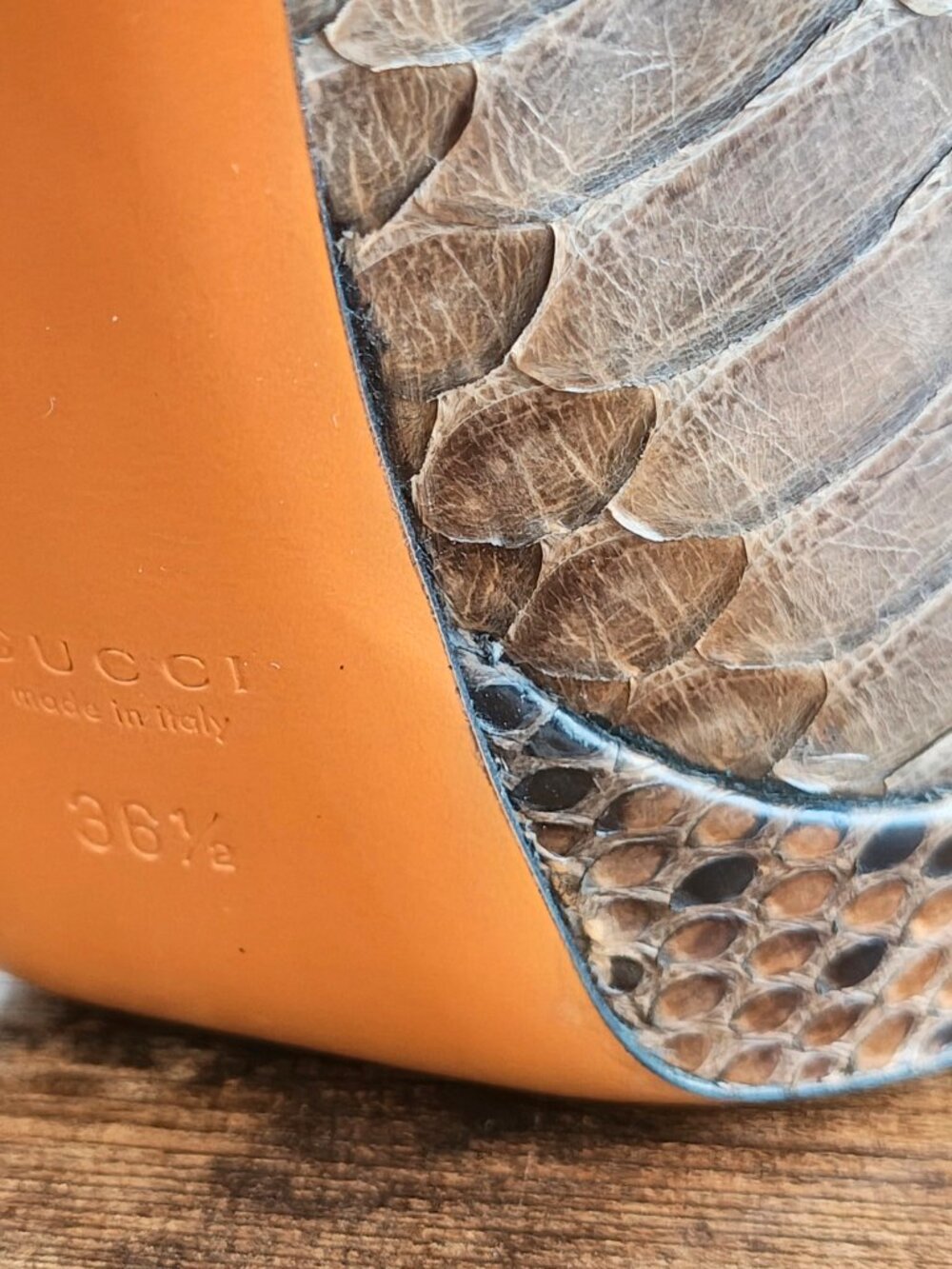 GUCCI Python Platform Pumps - Picture 7 of 15